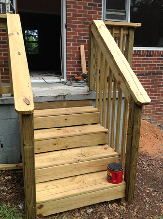 bought rental house - repair porch steps