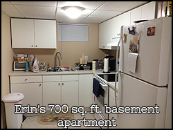 Erin's basement apartment