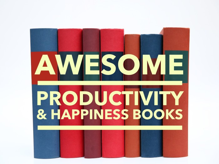 Productivity books and happiness books