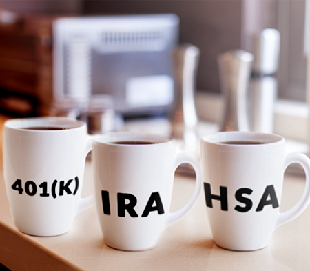 Your 401k IRA and HSA are like coffee mugs, while the investments are the coffee itself.