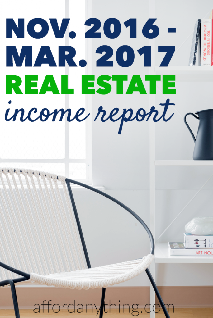 Real estate income report for November 2016 - March 2017 - all the ups and downs and takeaways for potential investors.