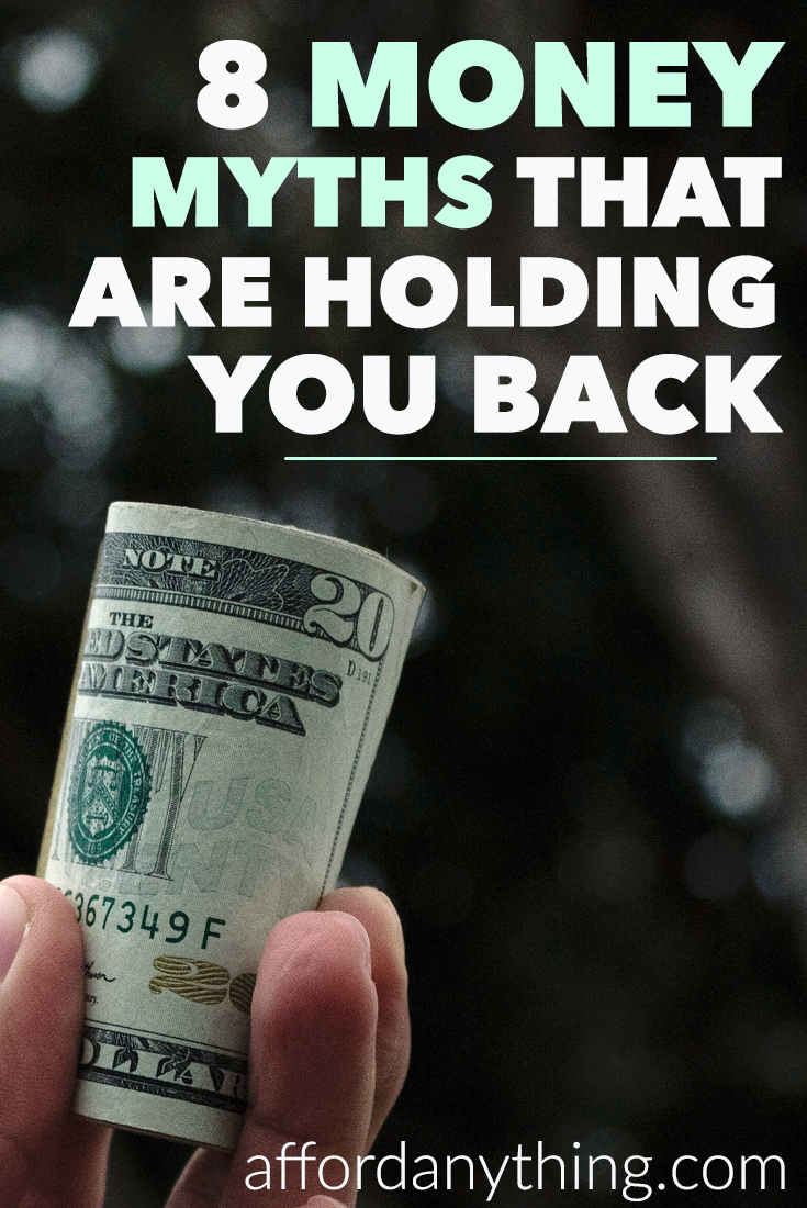 Most people don’t understand how money works.
Instead, we’re socialized with myths and misconceptions about money.
Unfortunately, most of these myths negatively impact our mindset around money, and unconsciously hold us back in many ways.
I dispel these myths here, as well as provide alternate solutions that provide a better outlook on money.