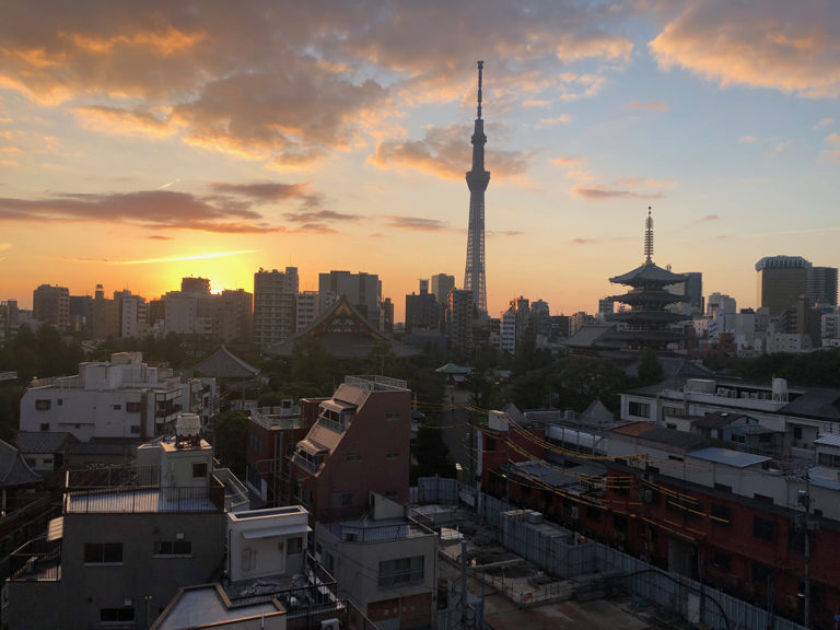 Photo of Tokyo skyline sunrise