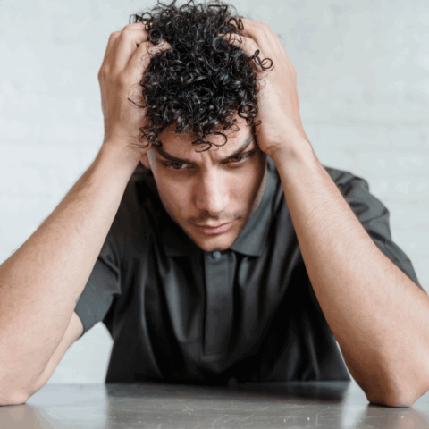 Man in distress after he failed a salary negotiation