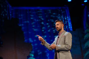 Rand Fishkin on stage giving a talk